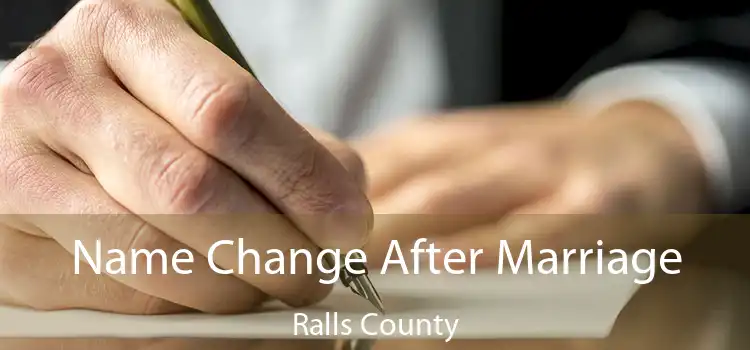 Name Change After Marriage Ralls County